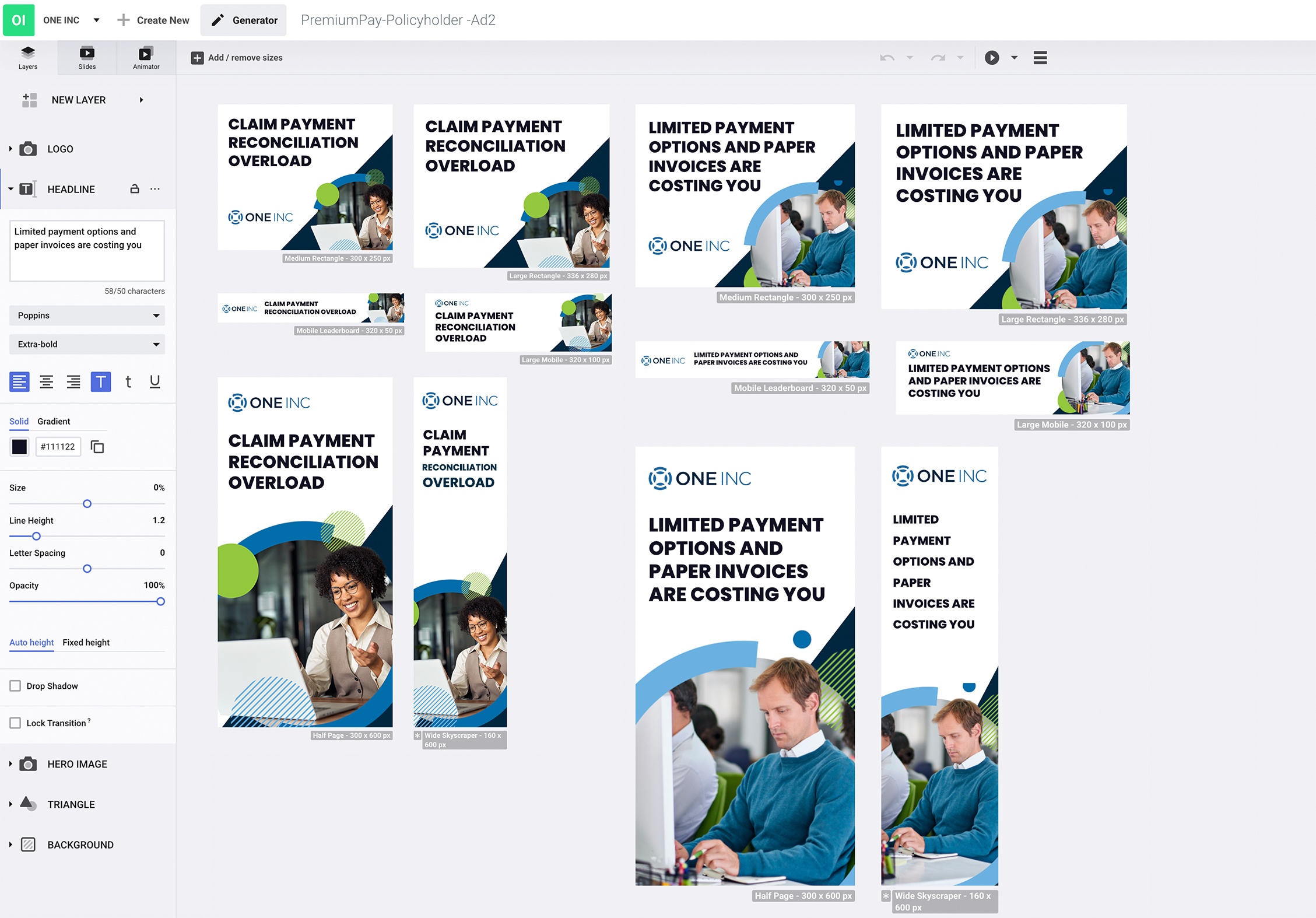 BannerSnack creative automation template system