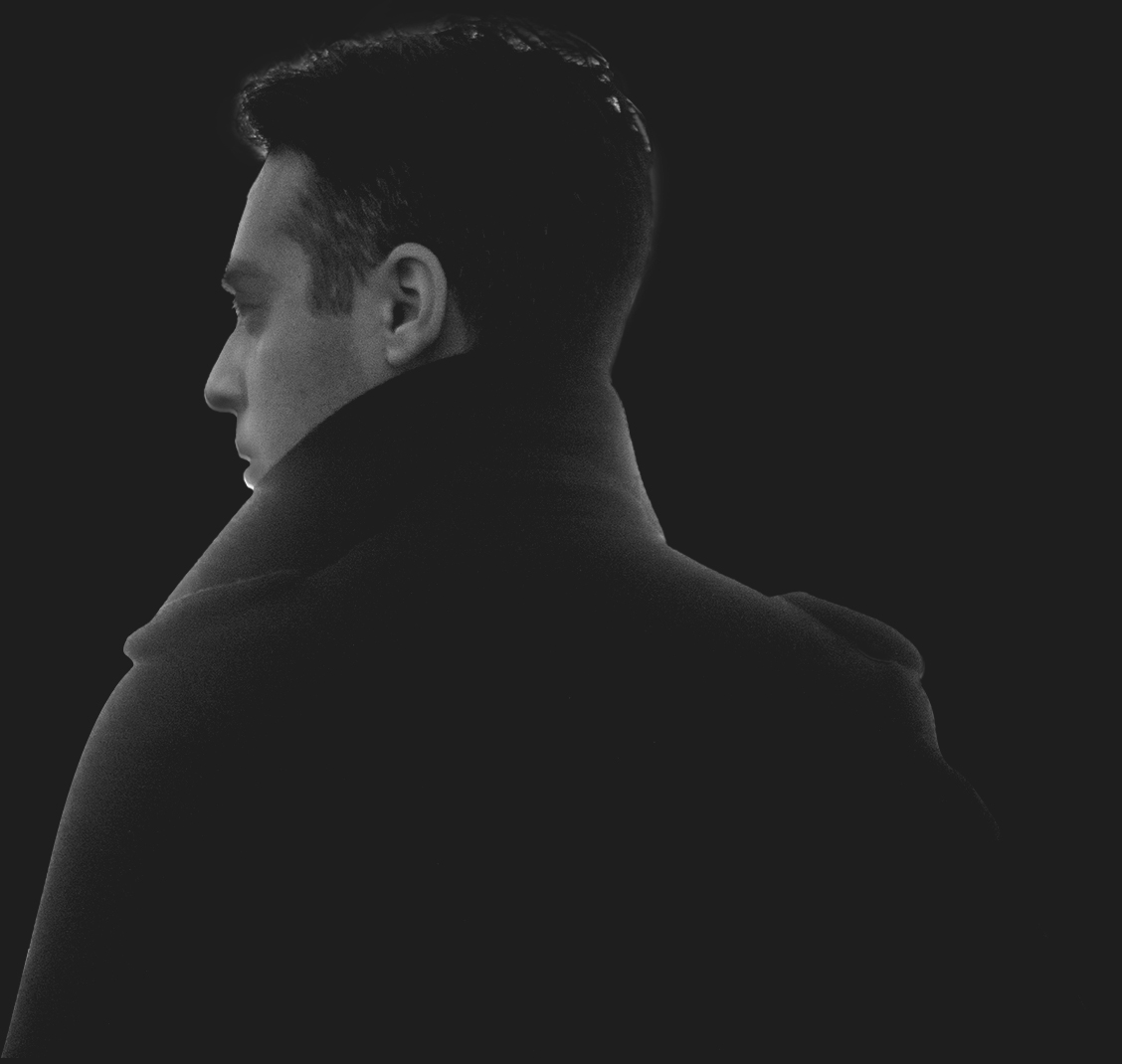 Monochrome portrait of Jacob Terrazas